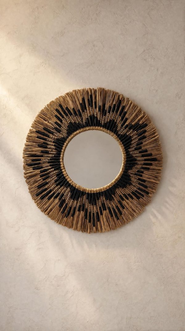 miroir en laine noir