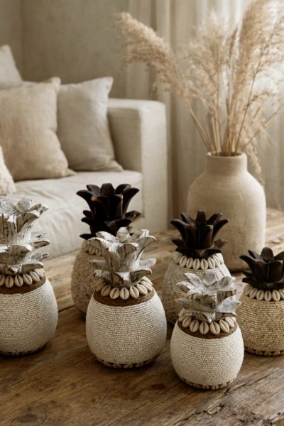 décoration ananas en bois