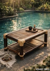 TABLE BALI EN BAMBOU