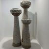 bougeoirs perles et coquillages