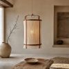 suspension en lin et bambou