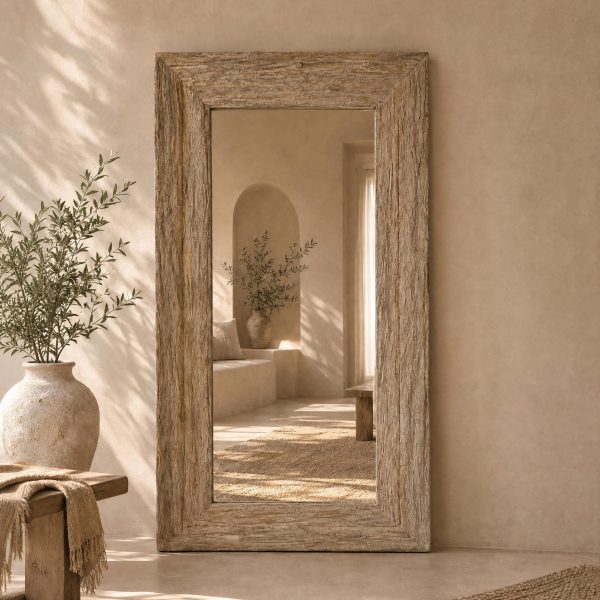 miroir teck blanchi