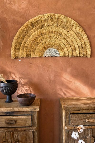décoration murale en paille