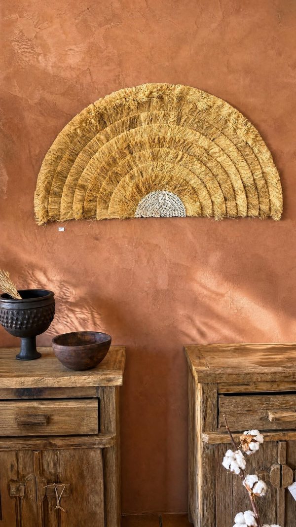 décoration murale en paille