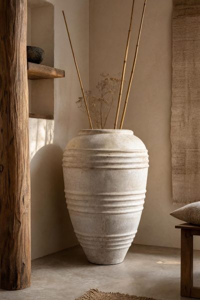 jarre haute beige