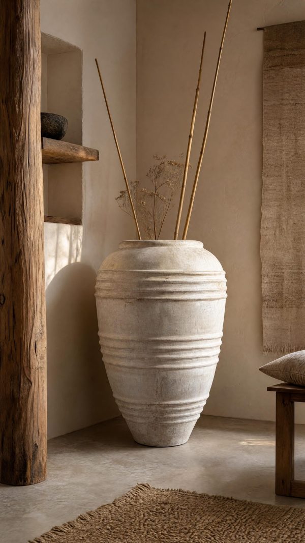 jarre haute beige