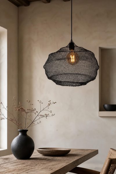 suspension maille de fer noire besi