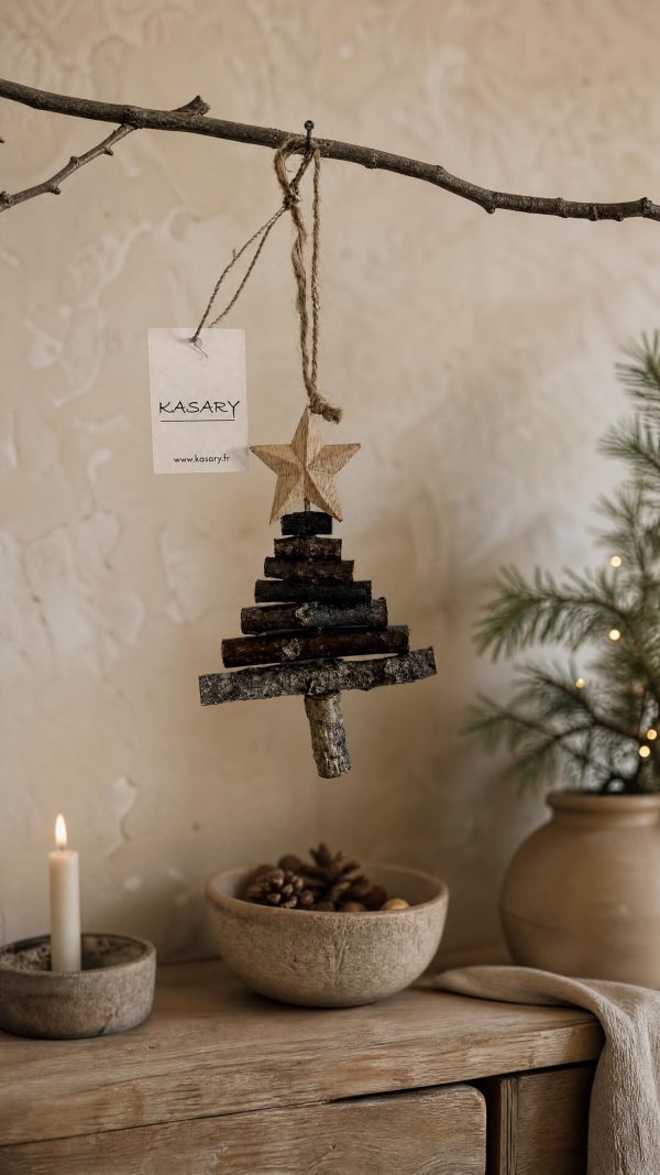 petit sapin à suspendre en bois